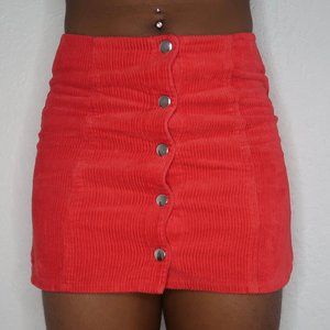 FOREVER 21 Red Button up skirt